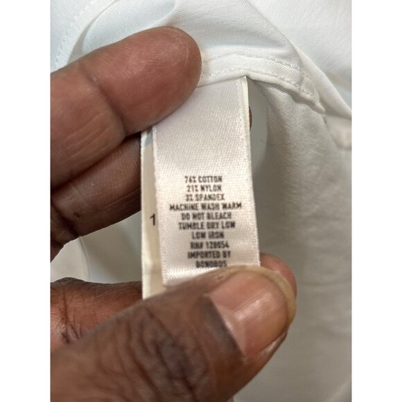 Bonobos Mens White Dress Shirt Tailored Fit 16.5 36 Stretch - Picture 10 of 11